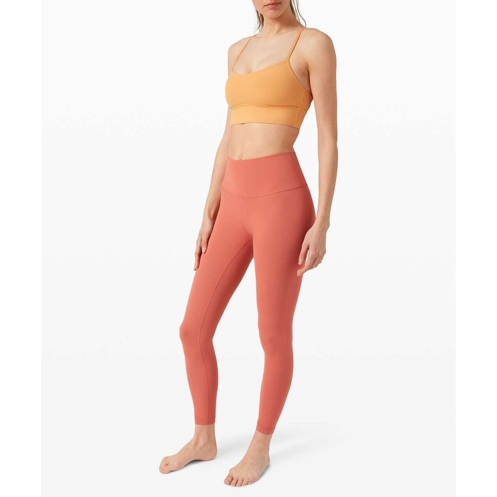 Lululemon Women's Sz 4 Wonder Under Rustic‎ Coral Athletic Athleisure Leggings